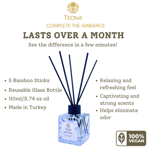 Teona White Soap Reed Diffuser