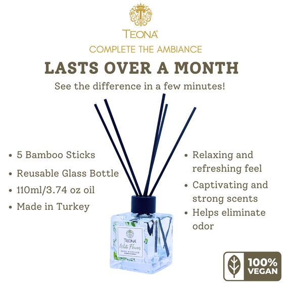 Teona White Flowers Reed Diffuser